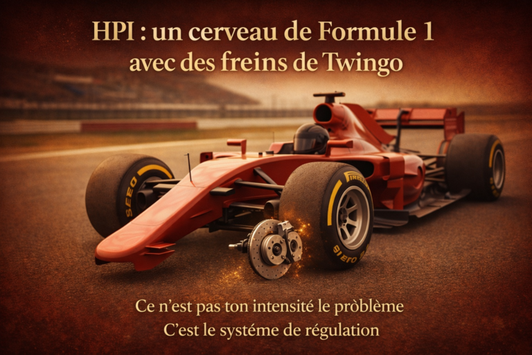 Le HPI : Piloter une Formule 1 avec les freins d&rsquo;une Twingo